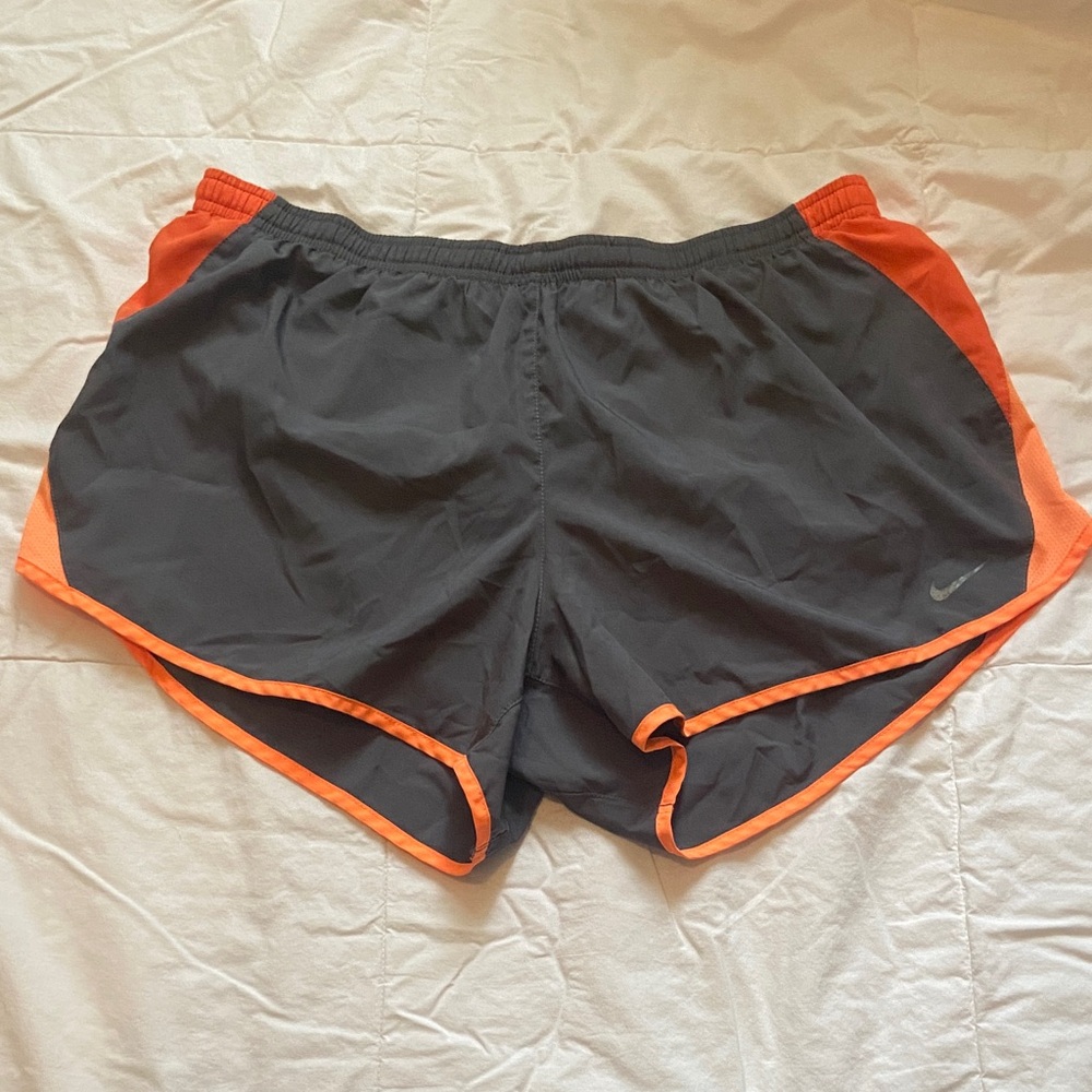 Nike Women's Athletic Shorts in Gray and Orange